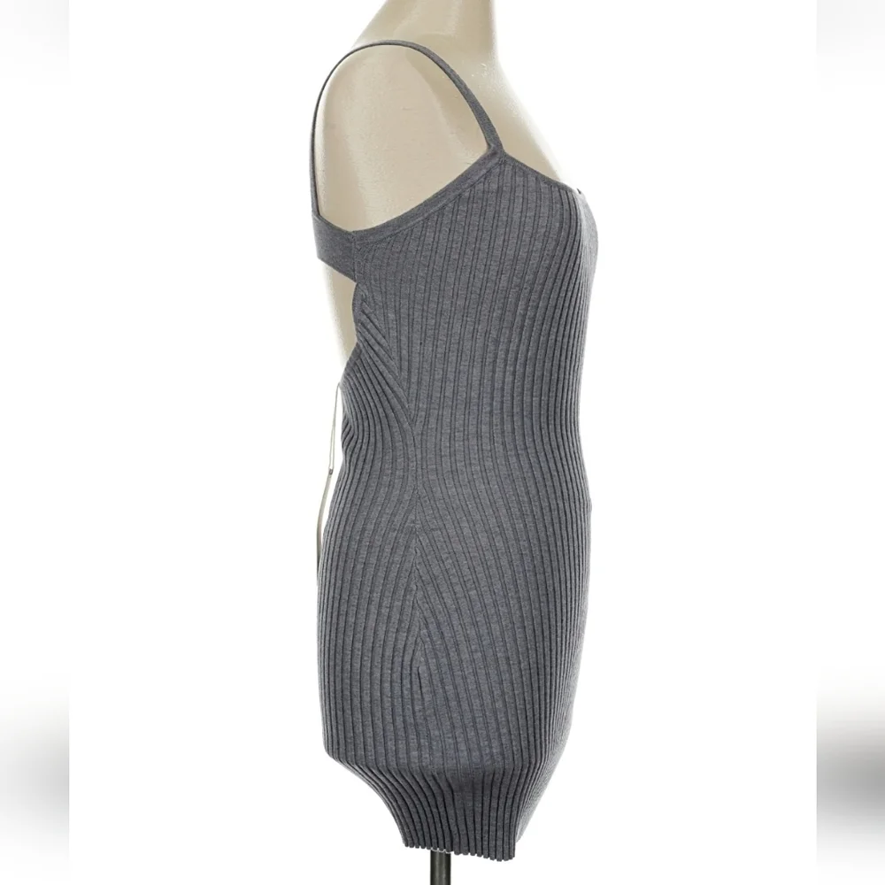 💥Sale💥NWT Endless Blu Ribbed Knit Mini Dress in Heathered Purple - Picture 3 of 6